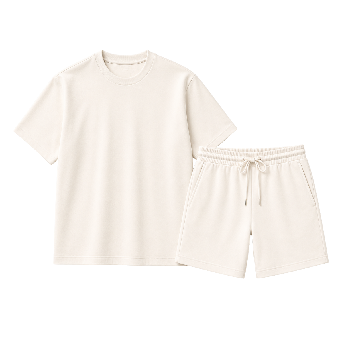 Structured T- Shirt + Cotton Terry short (set)